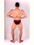 BURGUNDY VELVET BODYBUILDING TRUNKS IFBB, NPC ( DĹŽKA BOČNEJ STRANY 5CM )