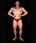 RIASENÉ RED VELVET BODYBUILDING TRUNKS IFBB, NPC ( DĹŽKA BOČNEJ STRANY 5CM )