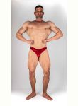 RED VELVET BODYBUILDING TRUNKS IFBB, NPC ( DĹŽKA BOČNEJ STRANY 5CM )