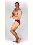 DEEP PINK VELVET BODYBUILDING TRUNKS IFBB, NPC ( DĹŽKA BOČNEJ STRANY 5CM )