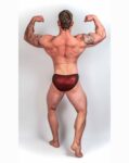 METALLIC CRANBERRY BODYBUILDING TRUNKS IFBB, NPC ( DĹŽKA BOČNEJ STRANY 5CM )